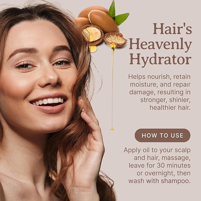 Bella Terra Oils - Argan Oil 16oz - Unrefined & Pure, Unlock the Magic of Moroccan Argan, Immerse in Natural Hair & Skin Nourishment