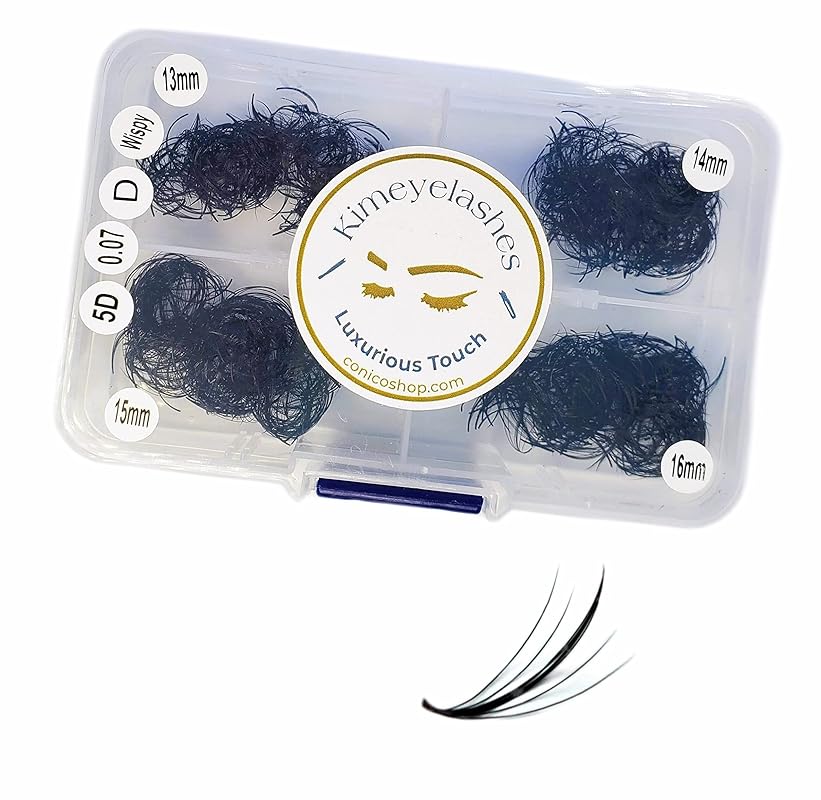 Wispy 1000 Premade volume fans Mixed 4 lengths 9-12 | 11-14 | 13-16 CC, D Curl Handmade eyelash extensions Spike Russian volume lash promade fan Kimeyelashes (11mm - 14mm, 5D Wispy - 0.07 - D)