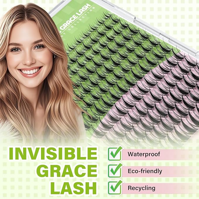 Fairy Lash Clusters Manga Lash Extension D Curl 144Pcs Eyelash Extension Wispy Natural Invisible Band Lash with Waterproof DIY Lash Extension at Home(Fairy-D-8-18MIX)