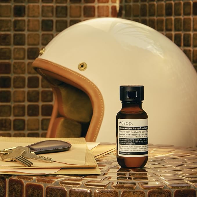 Aesop Resurrection Rinse-Free Hand Wash | Aromatic, Alcohol-Based Gel with Purifying and Hydrating Properties | Cleanses without Water | 1.7 oz + 16.9 oz