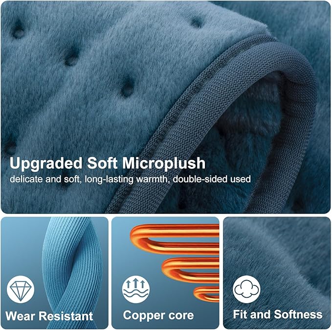 Heating Pad for Back Pain Relief, Abdomen, Cramps, Neck, Shoulder, 12x24 inches, Moist/Dry Heat, Auto-Off, Machine Washable, Christmas/Mother's Day Gift, Gifts for Women Mom Dad Daughter