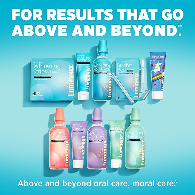 Lumineux Teeth Whitening Strips 9 Treatments – Peroxide Free - Enamel Safe for Whiter Teeth - Whitening Without The Sensitivity - Dentist Formulated - Sensitivity Free