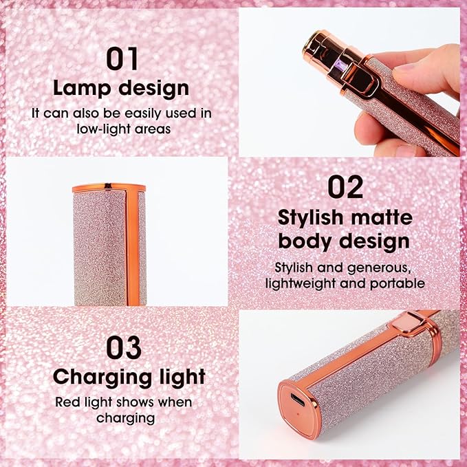 Blissean Facial Shaver,Glow Trim Premium Facial Shaver,Facial Hair Removal for Women,2-in-1 Women's Eyebrow and Facial Hair Removal Device (Starry Sky Color)