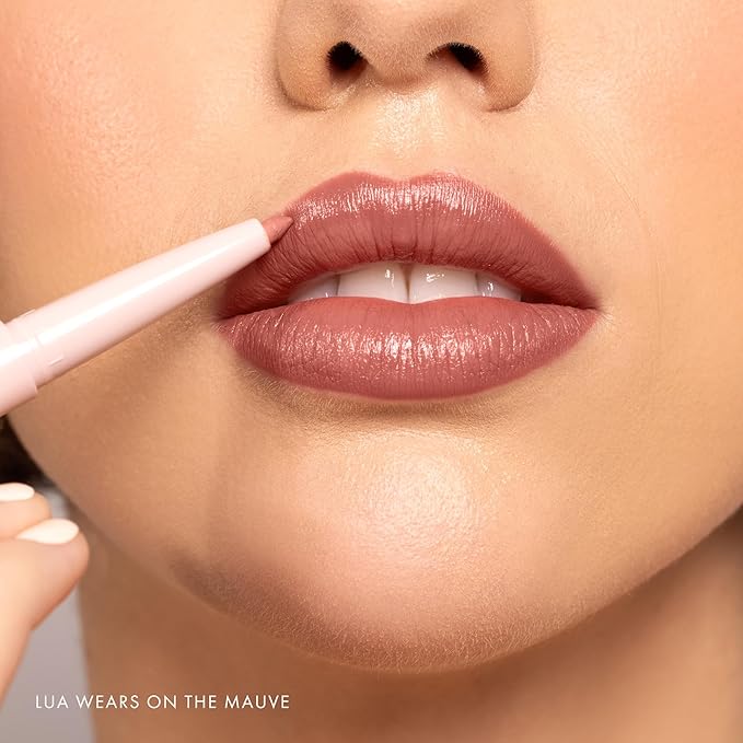 Wander Beauty Lipsetter Dual Cream Lipstick + Lip Liner - On the Mauve - Ultra-Smooth, Hydrating Lipstick and Mauve Lip Liner with a Soft Matte Finish - Made with Squalane & Peptides (1 Count)