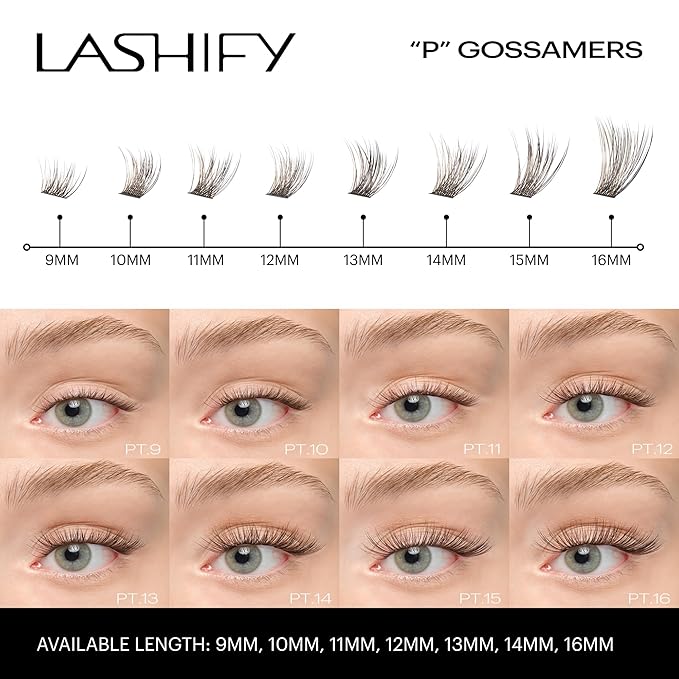 Lashify Plushy 11mm Gossamer Lashes in Truffle Color, Easy DIY False Lashes for a Voluminous Yet Still Natural Look