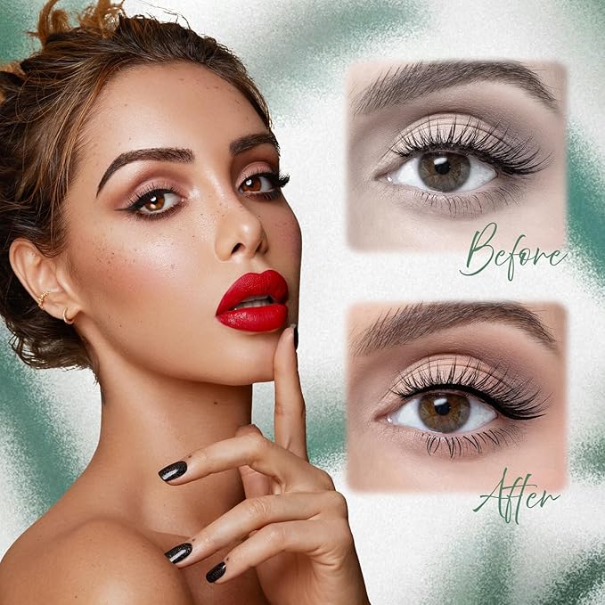 Lower Lash Stamp 2 in 1 Bottom Eyelash Stamp with Ink Kit Waterproof& Long Lasting Quick Eye Makeup Tool DIY at Home(Black)