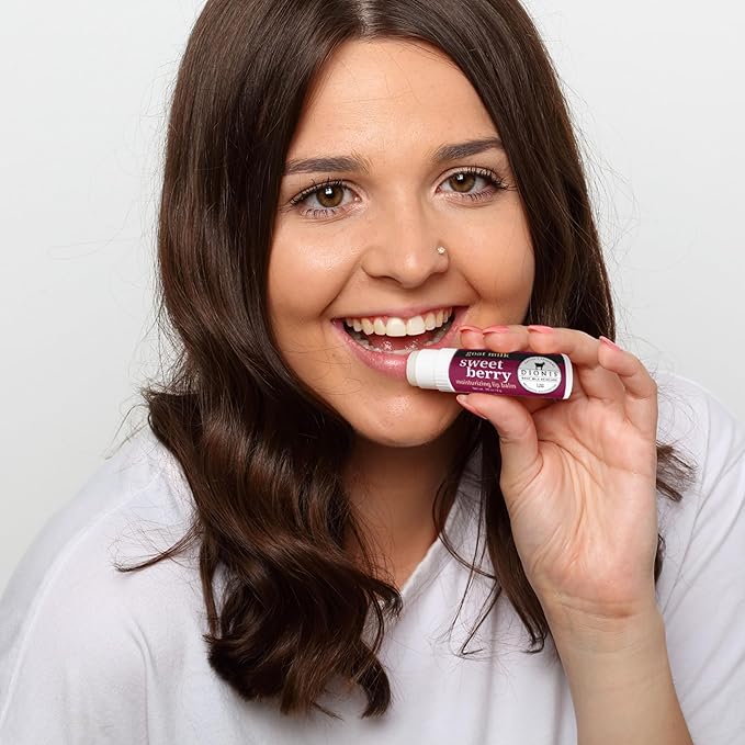 Dionis - Goat Milk Skincare Scented Lip Balm, Set of 6 (0.28 oz), Moisturize Dry and Chapped Lips, Cruelty-free and Paraben-free (Sweet Berry)