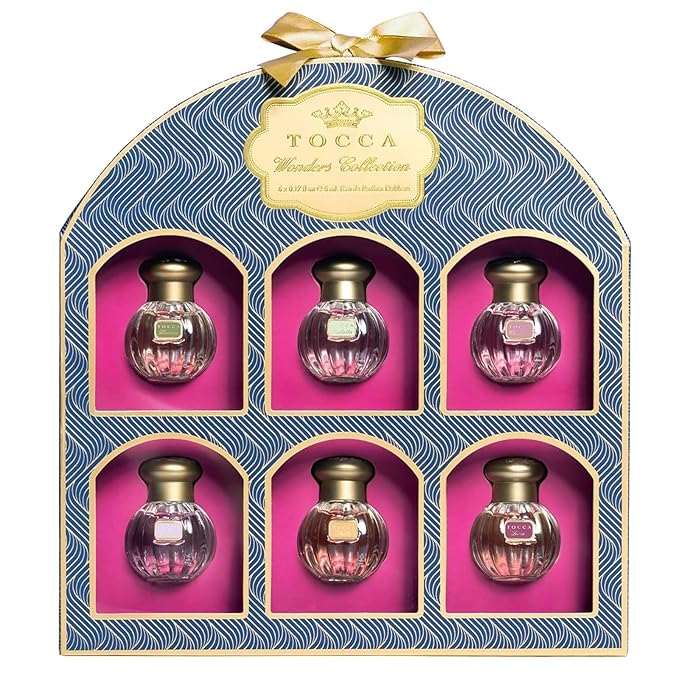 Tocca Wonders Mini Women's Perfume Deluxe Set of 6 - Includes Florence, Cleopatra, Stella, Giulietta, Colette and Lucia, 0.17 Fl Oz (5ml) Each