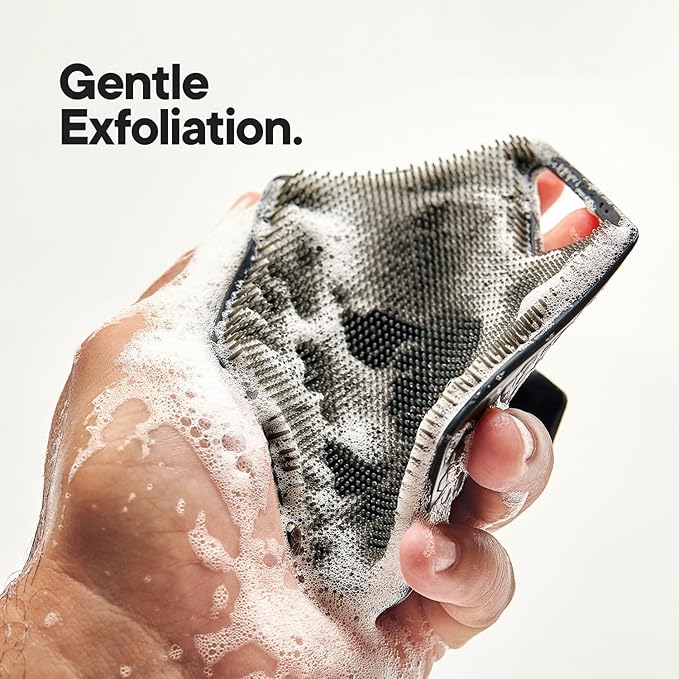 Tooletries - Body Scrubber - Silicone Exfoliating Scrubber - Bathroom & Shower Accessories for Men, Travel Essentials for Men - Durable & Long Lasting Body Wash Scrubber for Men - 3 Pack