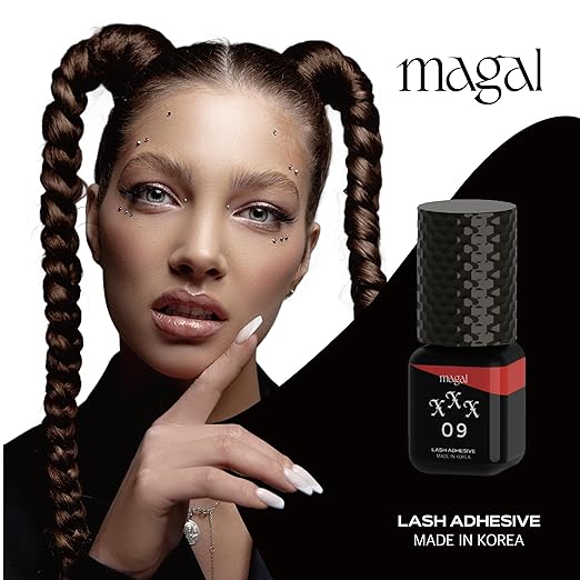 MAGAL Eyelash Extension Glue for Professional Lash Technician| 0.5Sec Dry | Retention 7weeks | 0.17fl.oz - 5ml |Extra Strong Adhesive for Lash Extension (XXX 09) – Extra Strong Hold for Artist