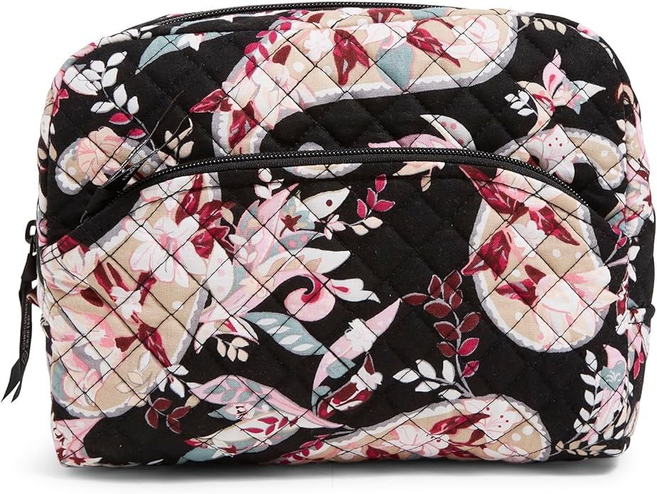 Vera Bradley Women's Cotton Large Cosmetic Makeup Organizer Bag