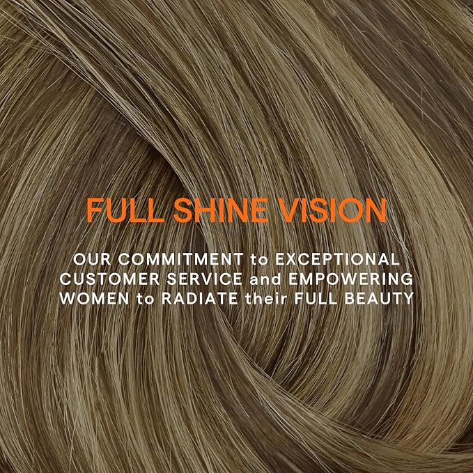 Full Shine Clip in Hair Extensions Real Human Hair Dark Brown Ombre Light Brown Mix Caramel Blonde 12 Inch Hair Extensions for Short Hair Balayage Hair Extension Clip ins 7 Pcs 95 G