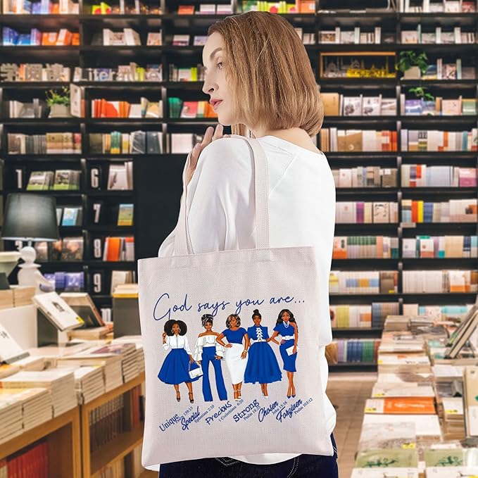 WZMPA Sorority Zeta Cosmetic Makeup Bag Finer Women Gift God Says You Are Sorority Makeup Zipper Pouch Bag Zeta Paraphernalia (God Says Zeta T)