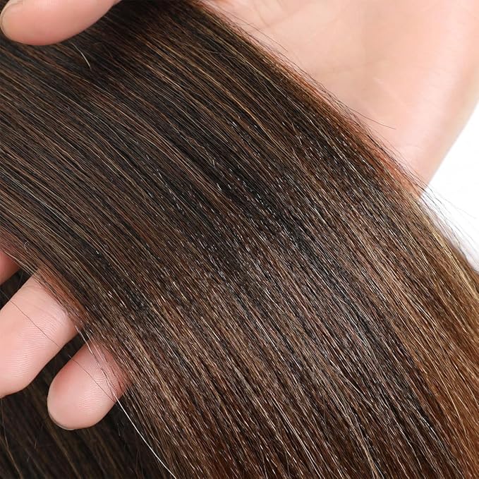 36'' Ombre Pre Stretched Braiding Hair Yaki Texture Crochet Braid Hair Extensions 4 Tones Braiding Hair Pre Stretched (7packs,1b/30/27)