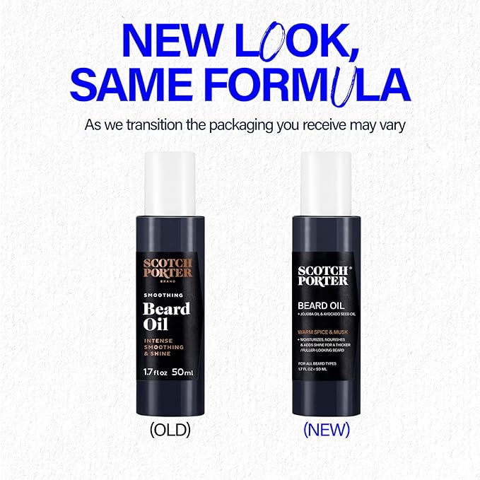 Scotch Porter Beard Balm & Oil Kit – Helps Hydrate, Smooth, Shape & Soften Coarse, Dry Facial Hair for a Fuller, Healthier-Looking Beard – Original Scent, 2 Pack