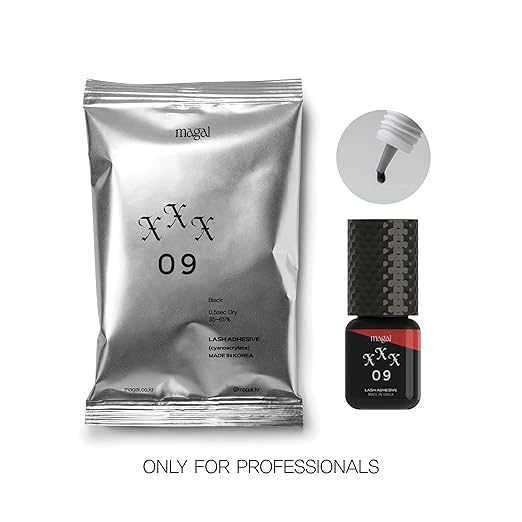 MAGAL Eyelash Extension Glue for Professional Lash Technician| 0.5Sec Dry | Retention 7weeks | 0.17fl.oz - 5ml |Extra Strong Adhesive for Lash Extension (XXX 09) – Extra Strong Hold for Artist