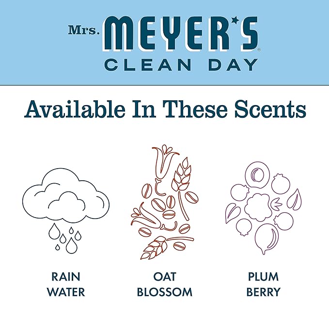 MRS. MEYER'S CLEAN DAY New Spring Scent Variety Pack (Rain Water + Oat Blossom + Plum Berry)