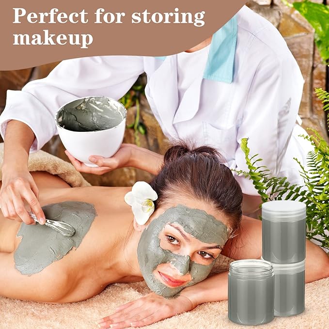 eBoot 150 Piece 3 Oz Plastic Container Jars with Lids Round Clear Cosmetic Empty Clear Plastic Jars for Lotion, Cream, Ointments, Makeup, Eye Shadow, Rhinestone, Samples, Pot, Travel Storage