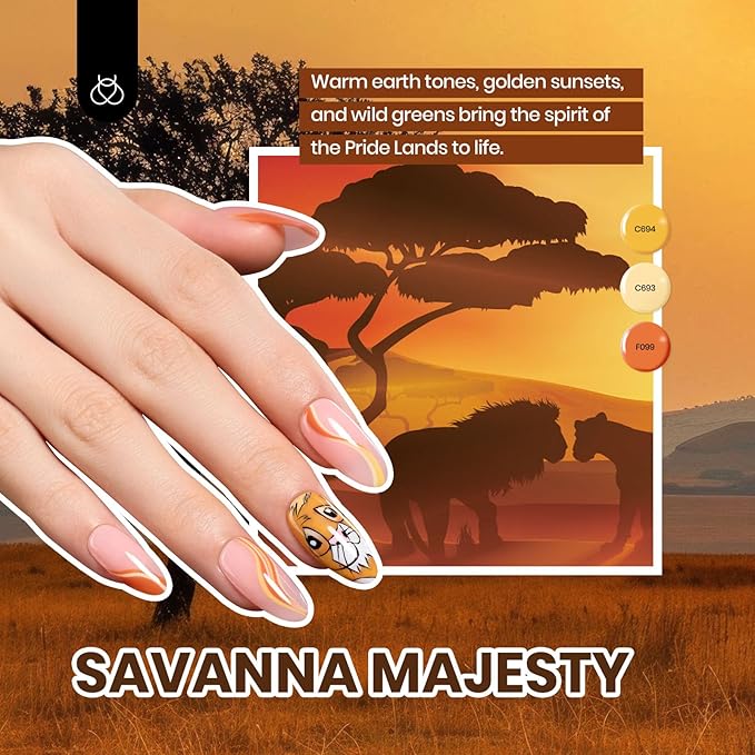 Beetles Gel Nail Polish Set, 44 PCS Red Brown Green Yellow Spring Summer Gel Polish Fairytale Town Collection 36 Colors with 4Pcs Base Top Coat