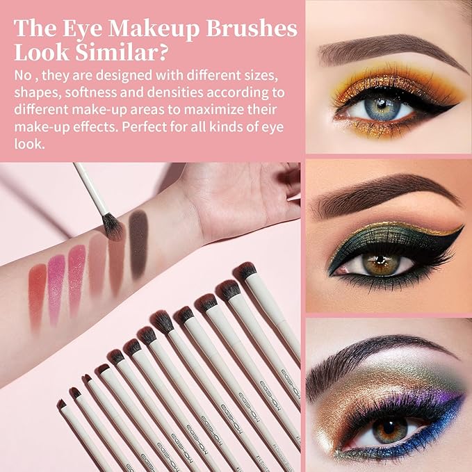 EIGSHOW Makeup Brushes, 18Pcs Professional Make Up Brush Set with Lables, For Foundation, Blush, Contour, Eyeshadow, Eyeliner, Cruelty-Free Vegan (MUA PRO)