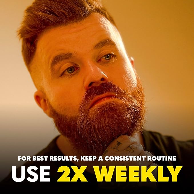 The Beard Club Beard Roller with Cleansing Spray & Replacement Head - 0.3mm Titanium Coated Needles, 3 Count