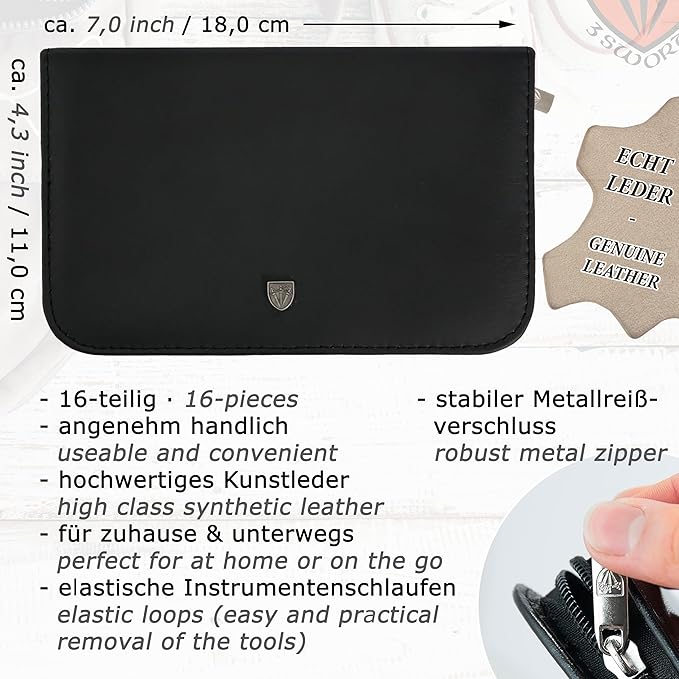 3 Swords Germany – manicure pedicure grooming set kit (548)