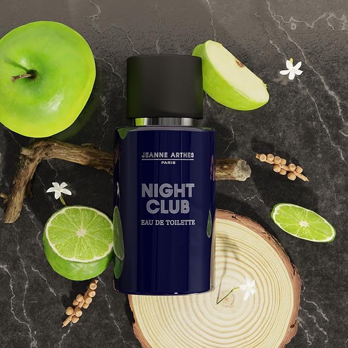 Night Club Eau De Toilette - Spray Perfume for Men - Fresh Floral Scent - Notes of Pepper, Apple, Incense, Bergamot - Made in France - 3.38 fl.oz