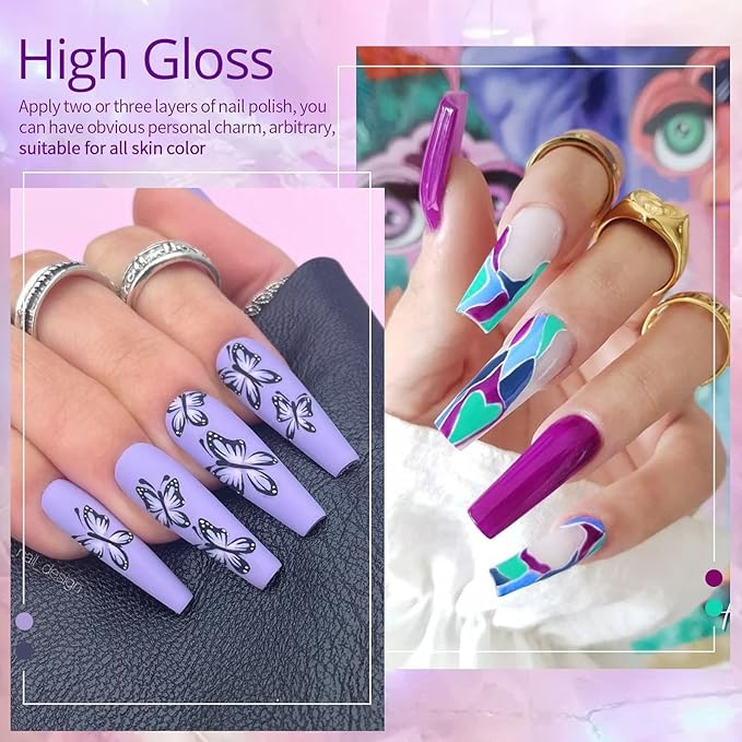 UR SUGAR 36 Colors Gel Nail Polish Set, All Seasons Collection Yellow Orange Red Green Blue Pink Glitter Gel Polish for Fall Winter Soak Off Gel Nail Art Kit Halloween Christmas Gifts for Women