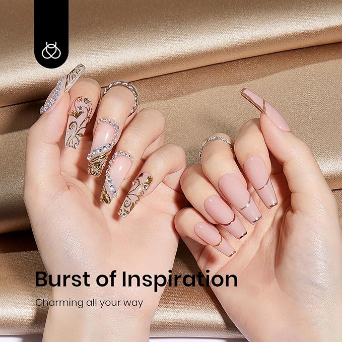 Beetles Gold Chrome Nail Powder Set - 8 Colors Sliver Holographic Mirror Effect Iridescent Golden Red Brown Glitter Metallic Nail Polish Chrome for Nail Art Design