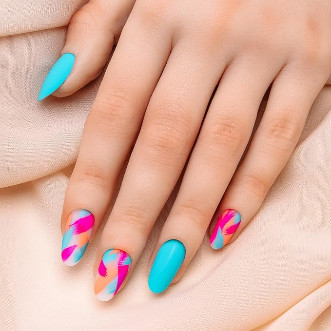 Apres Gel Couleur Combo Set, 5 Color Gel Nail Polish, Bright Nude Pastel Colors with Brush-X Nail Art Brush, 2024 Edition (Set 19)