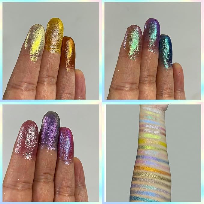 18 color eyeshadow palette,vegan eye shadow with special colors eyeshadow cosmetic Matte duochrome eyeshadow (make up-3（black palette）)