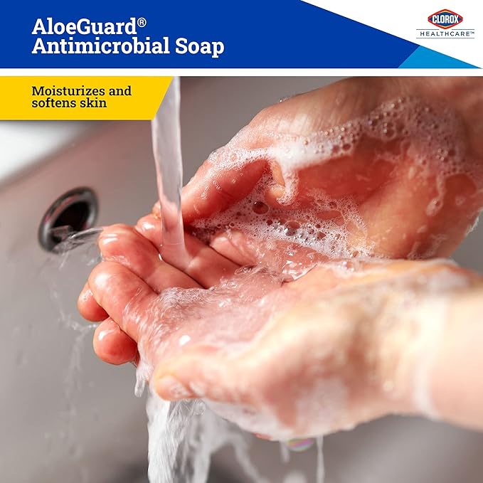 Clorox Healthcare AloeGuard Antimicrobial Soap, 27 Fl Oz Refill Pouch | Washes Germs on Skin