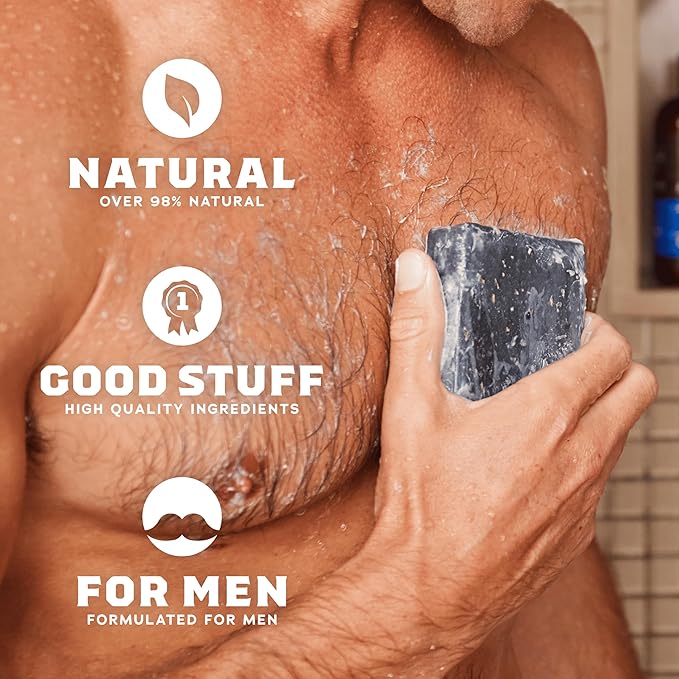 Dr. Squatch NEW Bricc House Travel Pack - Soap Travel Case + Birchwood Breeze, Fresh Falls Soap + Wood Barrel Bourbon Deodorant + Vanilla Bourbon Lip Balm - Full Routine Natural Men's Care Kit