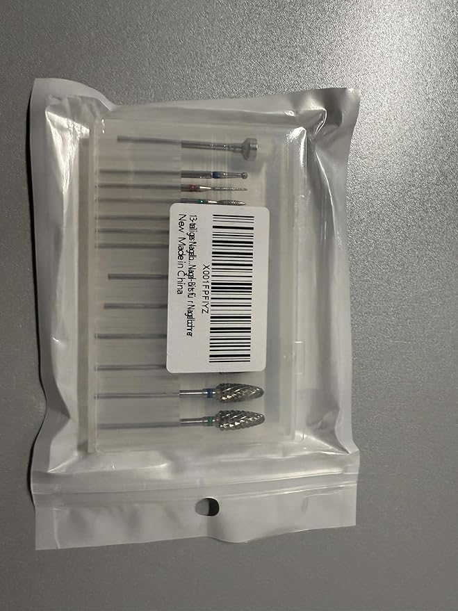 Depvko 13PC Nail Drill Bits Set, Drill Bits for Nails, 3pcs Tungsten Carbide Drill Bits+ 3pcs Ceramic Efile Nail Drill Bits+ 6pcs Cuticle Drill Bits+ 1pcs Brush, 3/32 inch Nail Bits for Nail Drill