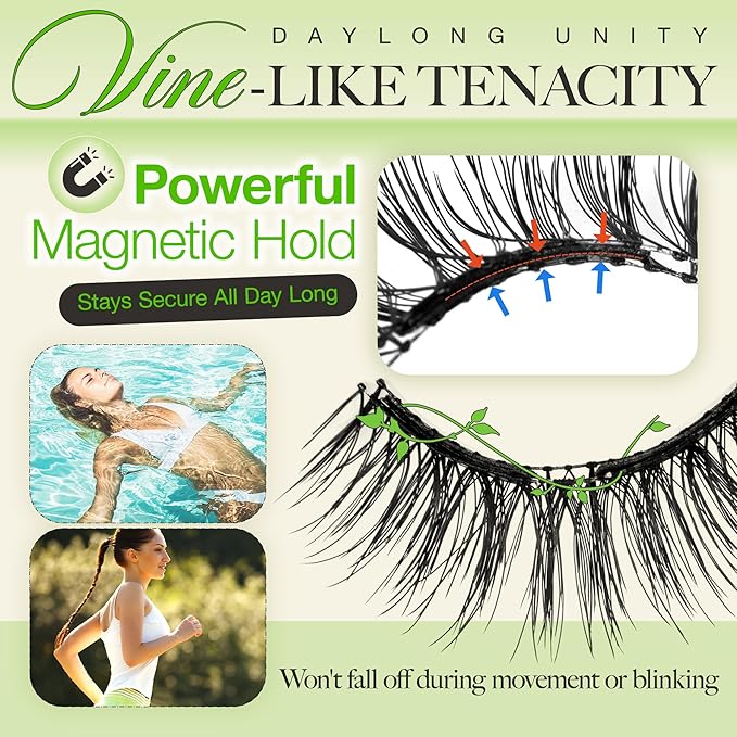 LASHVIEW Upgrade Soft Magnetic Eyelashes with Applicator, Reusable Magnetic Lashes Natural Look, No Glue Needed, Windproof & Waterproof for All-Day Comfort (L24)