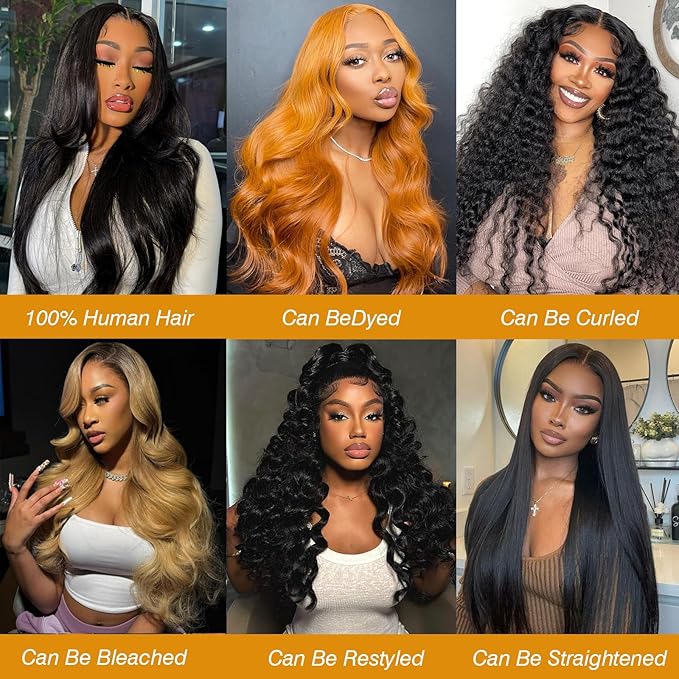 12A Body Wave Bundles Human Hair 28 30 32 Inch 100% Unprocessed Brazilian Virgin Hair 3 Bundles Human Hair Body Wave Quick Weave Bundles Real Human Hair Extensions Natural Black
