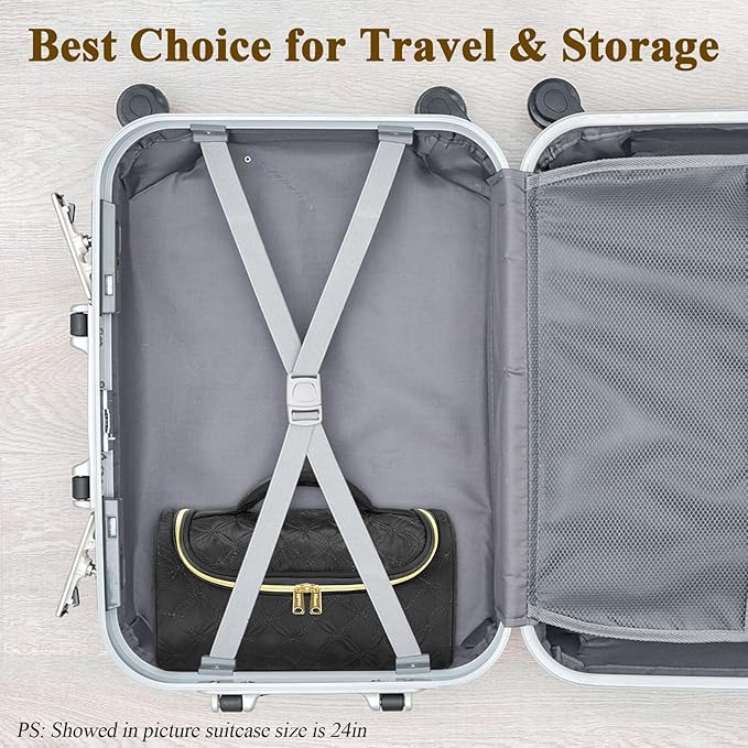 Mancro Travel Storage Case Organizer fit for Dyson Airwrap, Hair Dryer, 4 Curling Barrels, 2 Smoothing Brushes, Volumizing Brush, Lightweight Travel Carrying Case for Hair Curler Accessories, Black