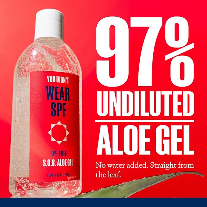 S.O.S Aloe Gel - 97% Pure Undiluted Aloe for Soothing Skin Relief