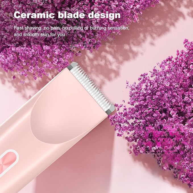 2025 New Glow Aura Bikini Shaver,Glowshave 2-in-1 Women's Body Shaver(Pink)