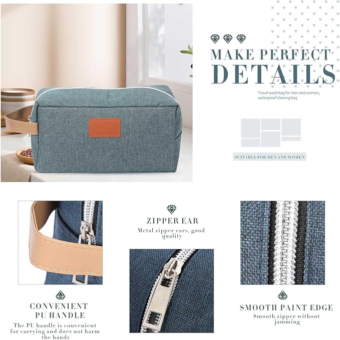 Paterr 8 Pieces Groomsmen Gift Bags Toiletry Bag for Men Hanging Travel Toiletry Bag Water Resistant Shaving Bag Portable Storage Bags Christmas Gifts(Gray, Black, Blue, Green)