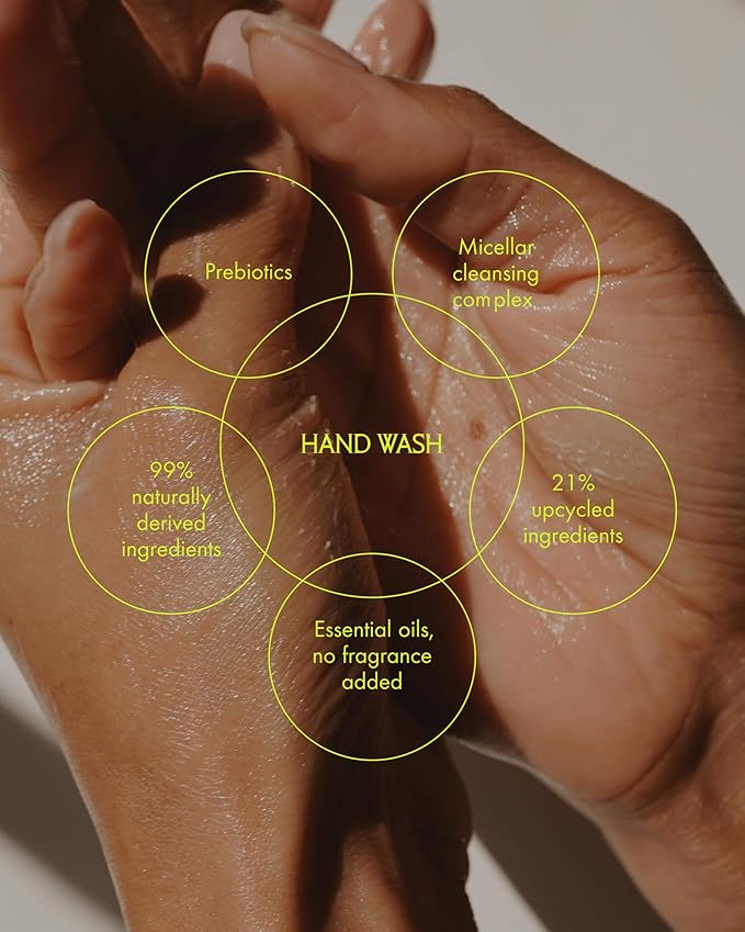 Hand Wash - soap-free, non-stripping, microbiome-friendly micellar cleansing wash that cleans effectively without drying