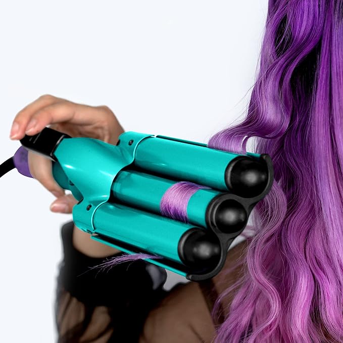 Bed Head Wave Affair Jumbo 3 Barrel Hair Waver | Quick Styling, Serious Hold, & Less Heat Damage | Heat Protectant Glove Included for Easy, Custom Styling