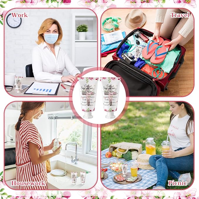 50 Pack Christian Hand Lotion Bulk Gifts for Women Mother Day Bible Mini Travel Hand Lotion Bulk for Stocking Stuffers Gifts Women Church Appreciation Teachers Coworkers(Classic)