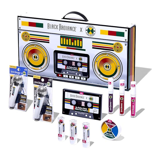 Black Radiance Cross Colours 10-Piece Makeup Set, Bold 90s-Inspired Collection with Vivid Eyeshadows, Lip Colors & Face Essentials, Buildable Coverage, Perfect for Gifting or Collecting