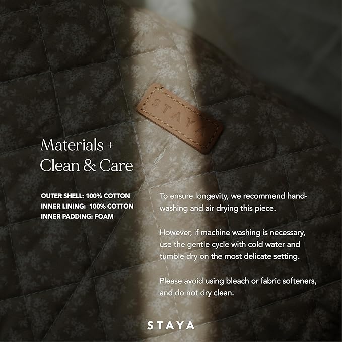 Staya Quilted Toiletry Pouch - Compact, Versatile, and Stylish Bag for All Your Essentials (Floral Canvas)