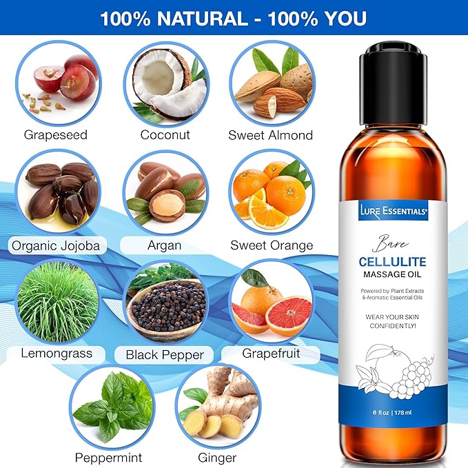 Hydrating Cellulite Body Massage Oil Stretch Mark Oil - 6 fl oz