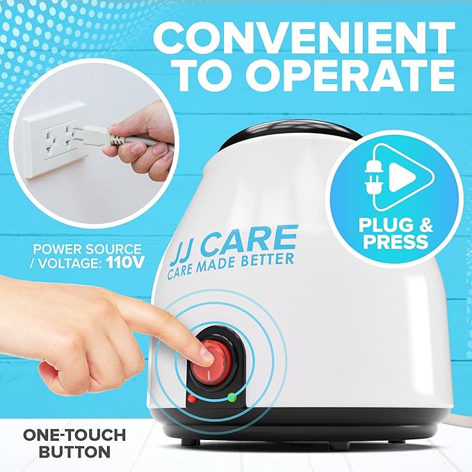 JJ CARE Nail Tool Sterilizer with Glass Beads | Implement Tweezer Disinfectant Container | Salon & Manicure Disinfectant Jar Small