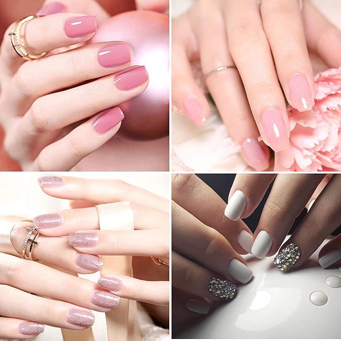 Gel Nail Polish Starter Kit - 6 Colors Gel Polish Set Base Top Coat, 36W LED Nail Dryer Lamp with Full DIY Gel Manicure Nail Tools by Vishine 8ml #C003