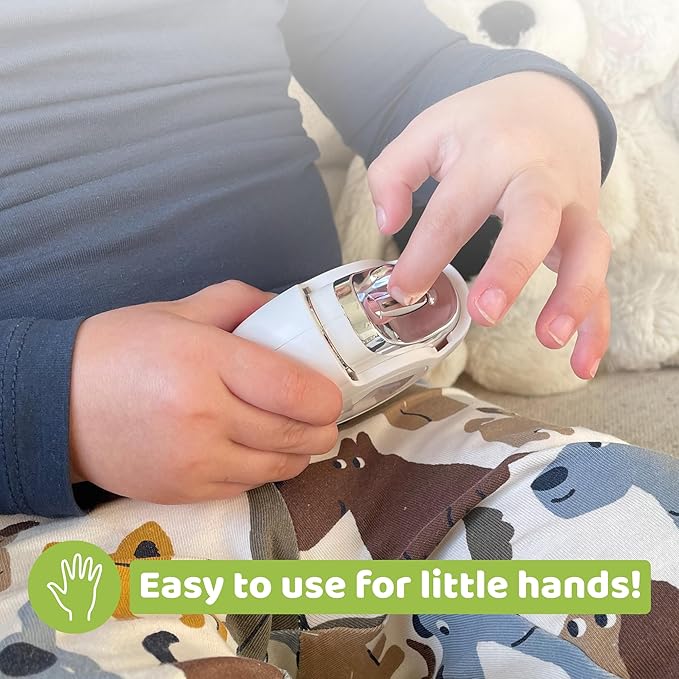 Electric Nail Clipper for Baby - Automatic Fingernail with Light - Safe Infant Nail Clipper for Newborn Toddler Children Kid - Quiet Rechargeable USB C