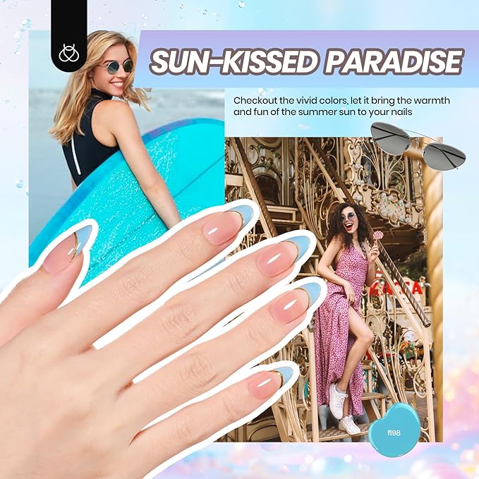 Beetles Gel Nail Polish Kit with U V Light, 32 Colors Gel Polish 54 Pcs Nail Kit includes Base and Matte&Glossy Top Coat Soak Off DIY Art Kit Manicure Four Seasons Glow Gifts for Women Teens Girls